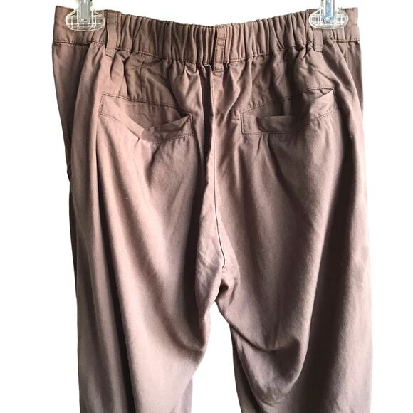 Bridge & Burn Market Straight Leg Pants Size S Taupe Tencel Linen Workwear - Picture 6 of 12